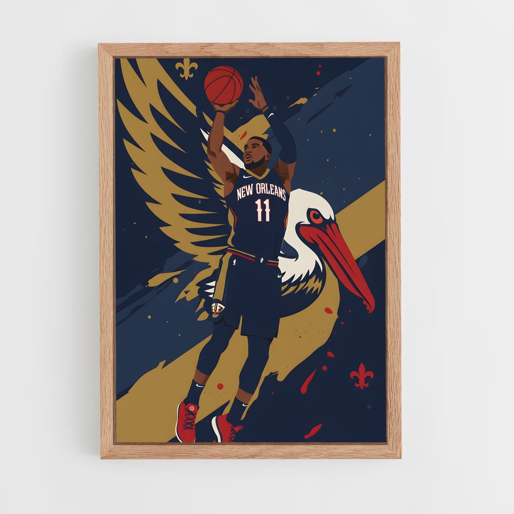 Poster Winged Hoops – affiche Basketball (vue 4)